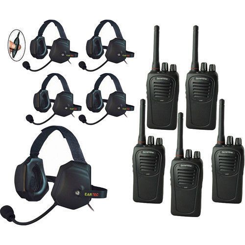 SC-1000 Radio Eartec 5-User SC-1000 Two-Way Radio XTreme Inline PTT XTSC5000SH