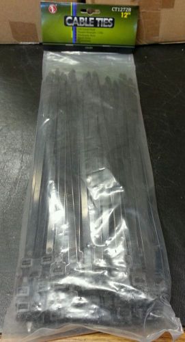 Black Cable Ties 100 Count Pack 12&#034;