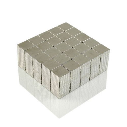 500pcs 3/8&#034; x 3/8&#034; x 1/32&#034; Blocks 10x10x1mm Neodymium Magnets Fridge Craft N35