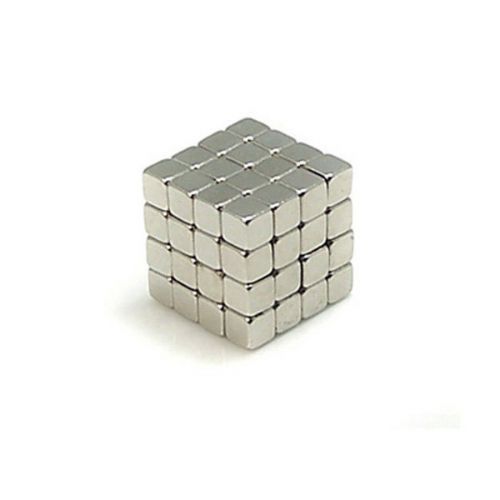 64pcs 1/8&#034; x 1/8&#034; x 1/8&#034; Block 3x3x3mm Neodymium Magnets Craft Permanent N35