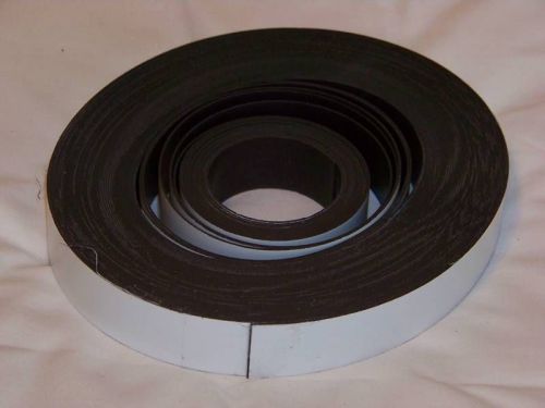 1&#034;X 30&#039; 30 mil  Labeling White Vinyl  Magnetic Strips