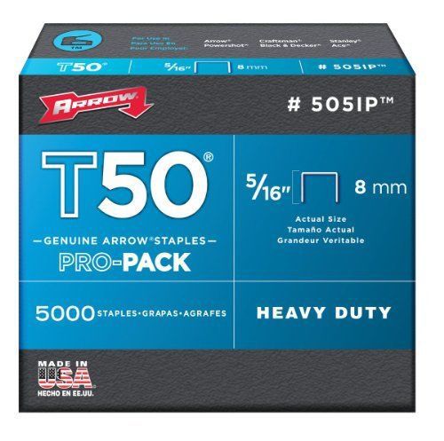 Arrow 505ip genuine t50 5/16-inch staples, 5,000-pack new for sale