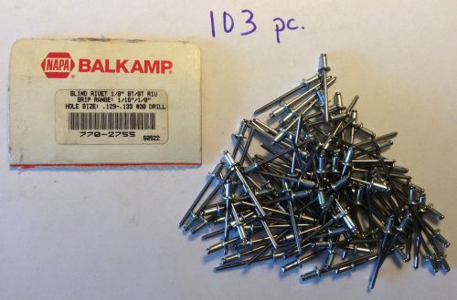 103 balkamp pop steel rivets 1/8&#034; dia x 3/8&#034; max grip 1/4&#034; flange #30 drill for sale