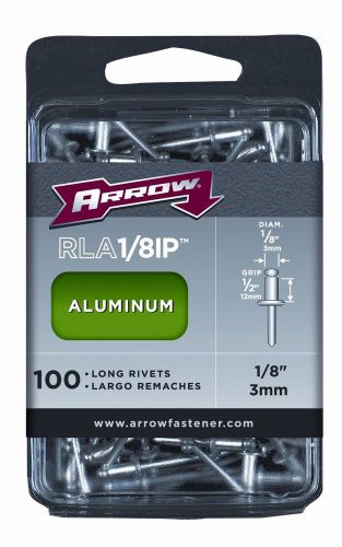 NEW Arrow RLA1/8IP Long Aluminum 1/8-Inch Rivets, 100-Pack