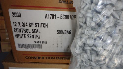 12x3/4&#034;metal building screws 32 boxes of 3000 screws ea  sp stitch control seal for sale