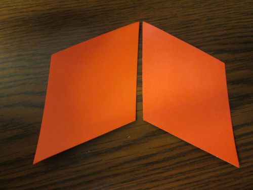 Fire helmet adhesive parallellogram, red/orange, left &amp; right, lot of 7, new for sale