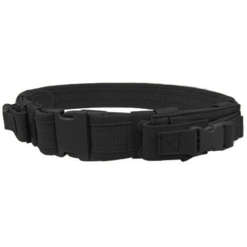 Condor tb quick release tactical combat duty belt w/ 2 pistol mag pouch black for sale