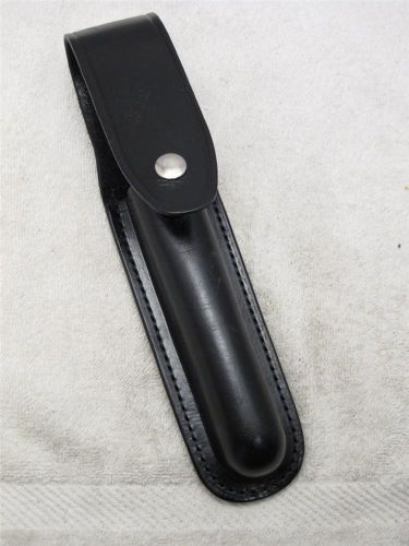 B672-7 plain black leather case for streamlight stinger &amp; polystinger led for sale