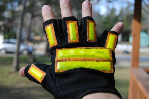 24/7 Reflective Traffic Gloves with Stop Sign