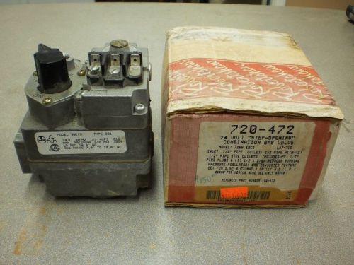 Robertshaw 720-472 combination gas valve 24 volt for mobile home furnace only b3 for sale