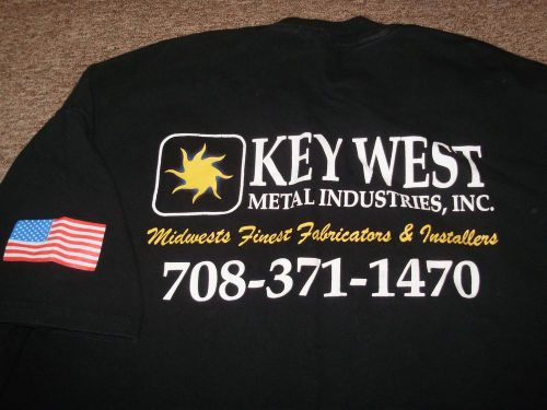 Large Key West Metal Industries pocket t-shirt Fabricating company Steel