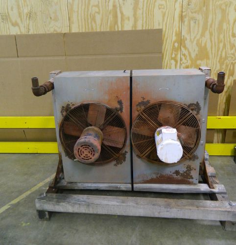 Thermal transfer aoc-700-2 dual 2 fan air over oil heat exchanger 300psi 3ph for sale