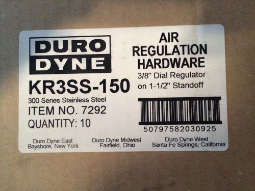 DURO DYN Air Regulator  Stainles Steel 3/8&#034; dial on 1-1/2&#039; Stand off. ( 10 each)