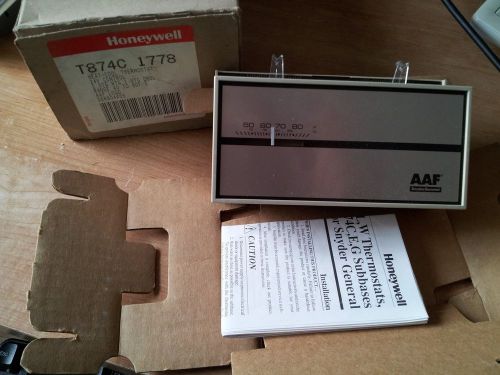 Honeywell t874c 1778 heat/cool thermostat 24v &#034;new&#034; for sale