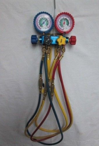 IMPERIAL Air Conditioning A/C Manifold Gauge Set with 4 Valves and Hoses