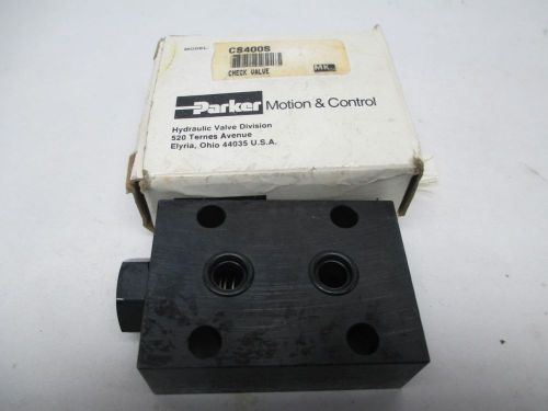 NEW PARKER CS400S 3000PSI CHECK 5GPM HYDRAULIC VALVE D287983