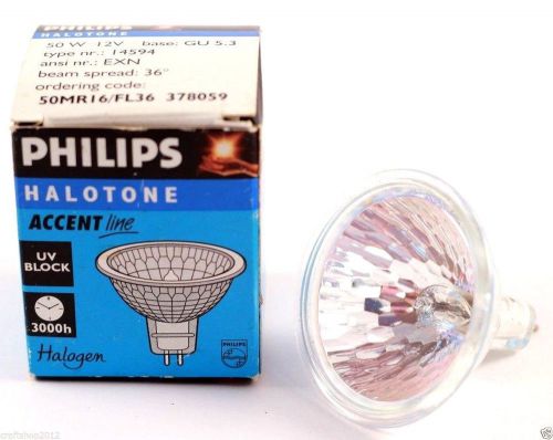 Phillips halotone accent line halogen light bulb mr16 50w 12v 378059 for sale