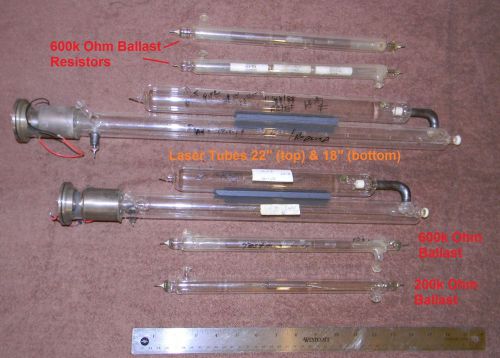 Laser Tubes(CO2) and Ballast Resistors - Water Cooled Glass