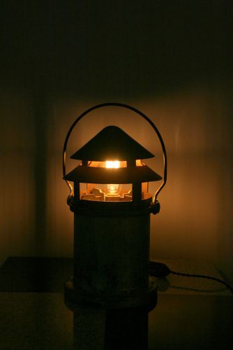 Industrial Steampunk Desk Lamp Light Reclaimed Repurposed Vintage Smelter Burner
