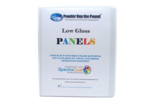 Powder coating sample panel book -low gloss - 25 sample panels for sale