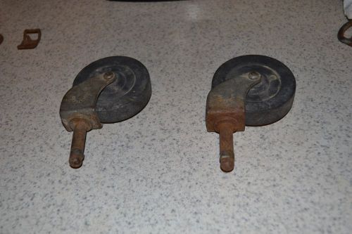 Two Vintage (2) Faultless Caster Wheels 5&#034; - NICE