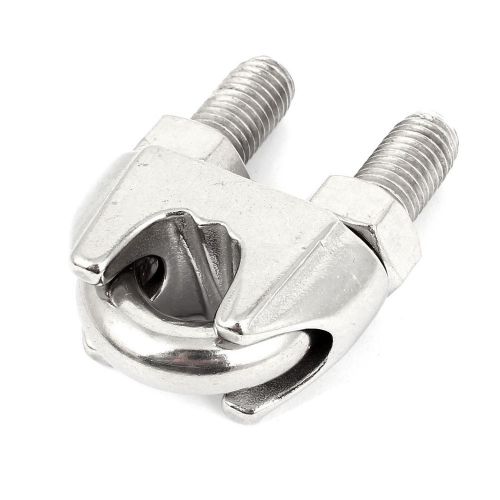 16mm 5/8&#034; stainless steel wire ropes u bolt clips clamp silver tone for sale