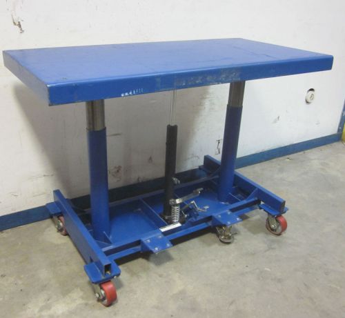 Vestil heavy-duty foot-operated hydraulic lift table 60&#034; x 30&#034; iso-32 12&#034;-stroke for sale