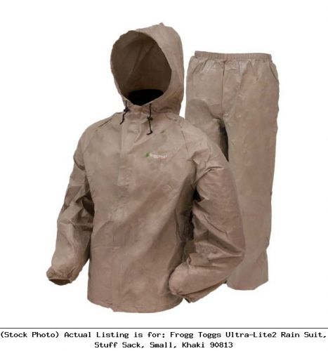 Frogg toggs ultra-lite2 rain suit, stuff sack, small, khaki 90813: ul12104-04sm for sale