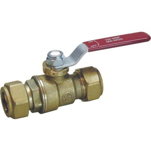 Forged brass ball valve compression end-1&#034; comp ball valve for sale