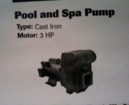 DAYTON 5PXC8 heavy Cast iron pool and spa Pump motor 3HP rpm 3450 230V 5pxcA