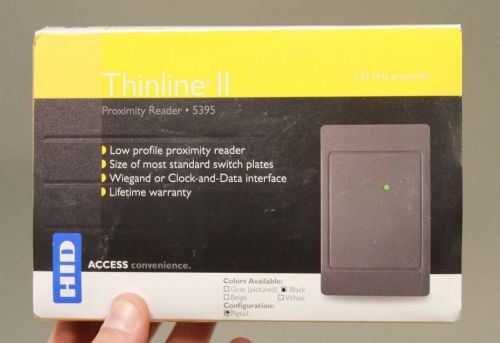 NEW OPEN BOX: HID PROX THINLINE II WALL PROXIMITY READER 5359CK100 BLACK PIGTAIL