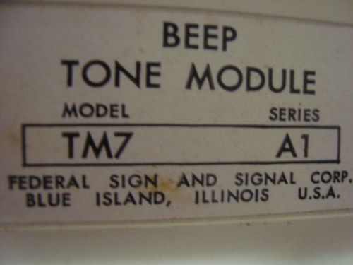 Federal signal selectone audible  beep  module tm7   a1 for sale