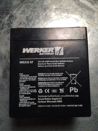 Werker WKA12-5F SLA Battery 12v Sealed Non Spillable Battery 5Ah