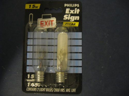 PHILIPS 15W EXIT SIGN BULBS [2 PK] NEW
