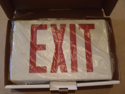 Lithonia EXR EL USPOM WHITE Thermoplastic LED Exit Sign Red LETTERS 186HT9