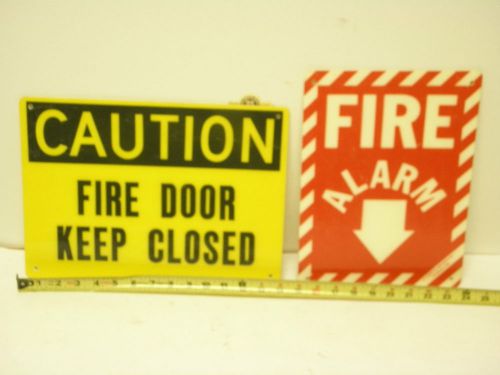 Fire alarm caution fire door brady fiber shield signs for sale