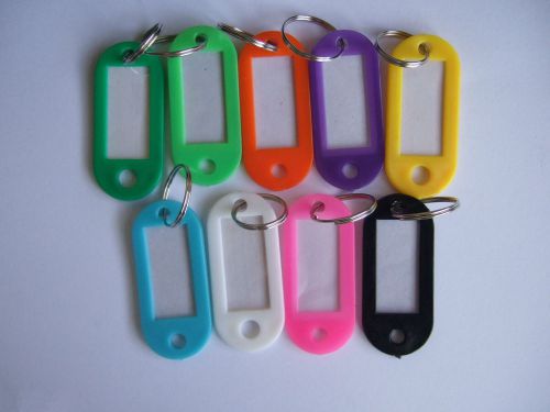 Wholesale 50/100pcs Soft Key ID Labels Tags with Key Ring Split Rings