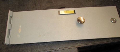 STEEL  SAFE DOOR  WITH BRASS HINGE  16&#034;X5&#034;X1/4&#034; THICK-  WITH KEY