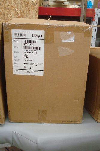 DRAGER X-PLORE N95 1350 MASKS~CASE OF 12 BOXES OF 20=240 MASKS REF:395 1352