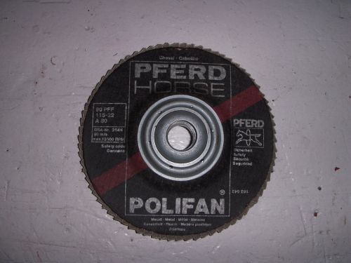 Pferd-Horse Polifan grinding disc 13,300RPM 80Grit 5/8&#034;thread