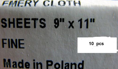 9X11  medium or fine  High quality emery cloth   10 pcs  ( your choice )