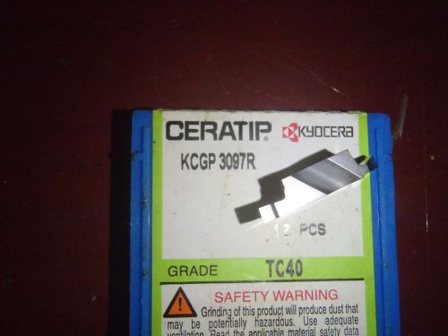 Kyocera Ceratip KCGP 3097R TC-40 Ceramic Insert