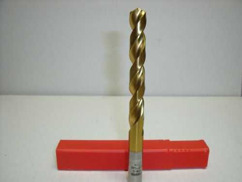 .500&#034; 1/2&#034; TiN Coated Cobalt Steel drill 3-1/2&#034; x 6&#034; - D14