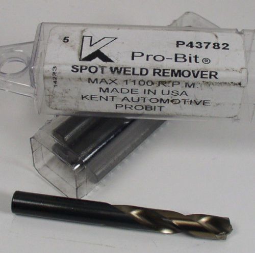 (5) kent p43782 supertanium 5/16&#034; hss pro-bit spot weld remover bit qty 5 for sale