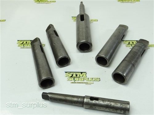 LOT OF 6 HSS MORSE TAPER SHANK SLEEVE 2MT TO 4MT