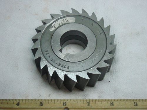 4&#034; x 1 1/4&#034; x 1 1/4&#034;  STRAIGHT ANGLE TOOTH  Side Milling Cutter