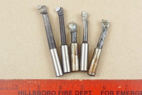 Nice lot - five (5) boring bars rods cutters machinist lathe tools 3/8&#034; diameter for sale