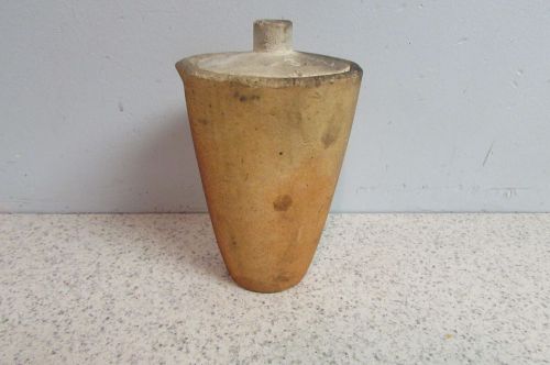 Rare find antique Joseph Dixon metal melting crucible pottery clay complete wow
