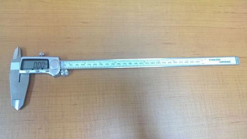 0-12&#034;/0-300 mm electronic digital caliper w/ metal cover, #3046-1230 for sale