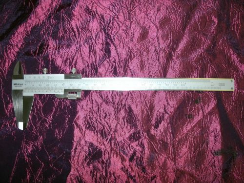 Mitutoyo Caliper Gauge  In. mm. fine adjustment excellent condition stainless